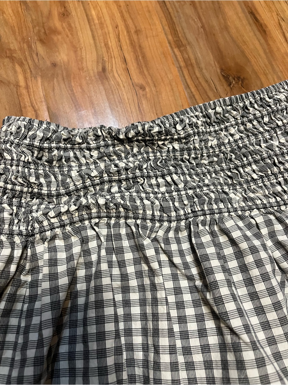 Rails Alessa Ivory Jet Gingham Midi Skirt Size Small Cottagecore Garden Feminine - Picture 13 of 13